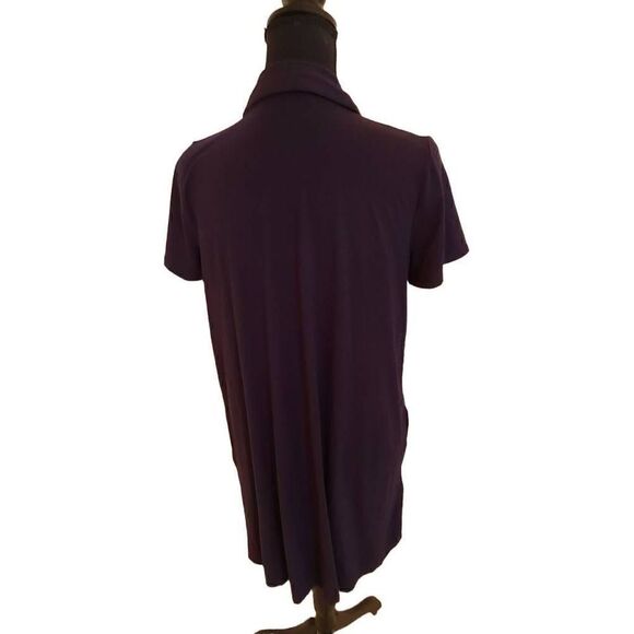 J Jill Womens Navy Blue Short Sleeve Button Front Dress Size Small - Picture 2 of 11